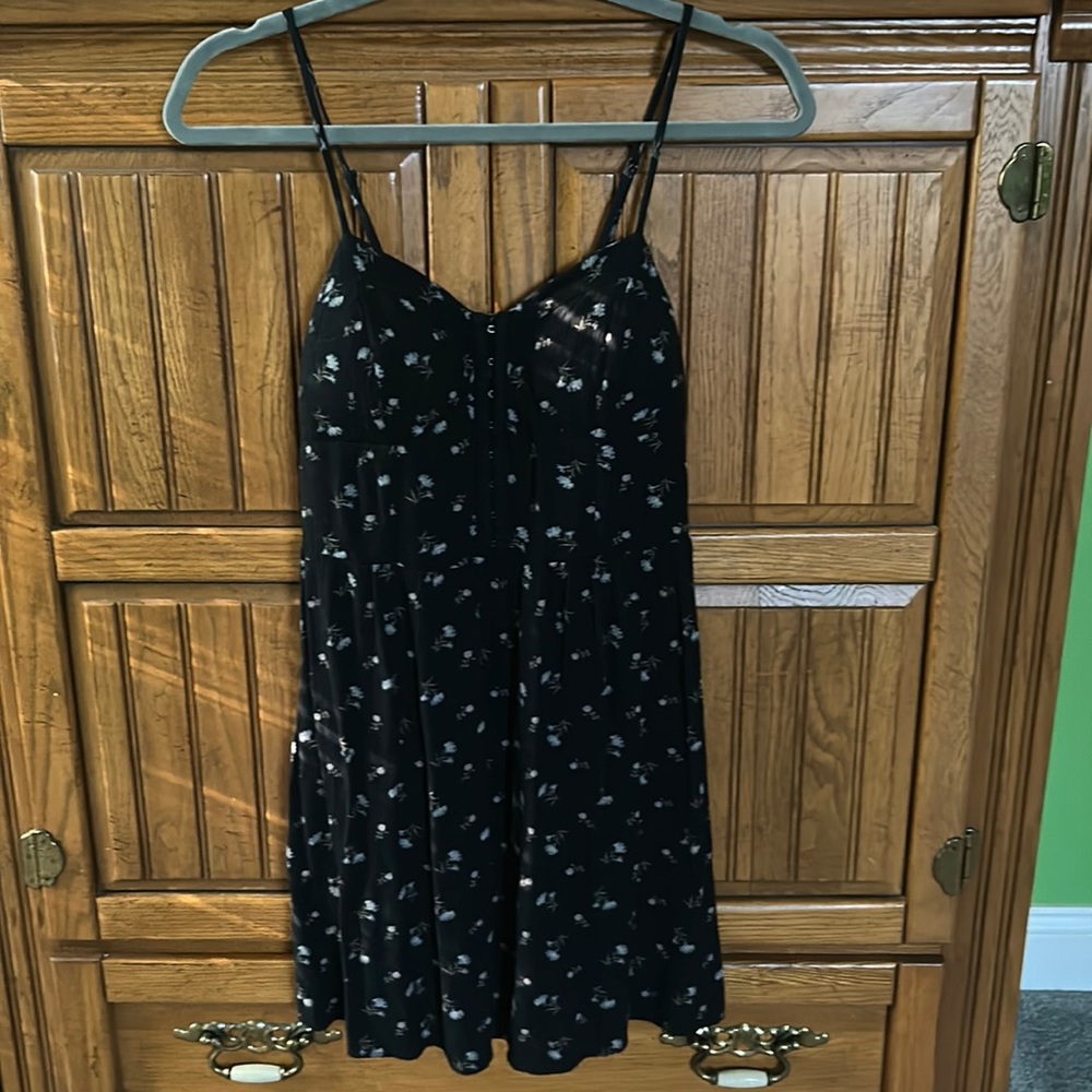 American Eagle Black Floral Dress Size XS